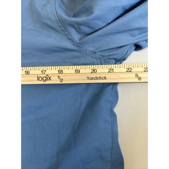 Vtg Coat 80s 90s Reversible Sweater Jacket Blue White Knit Sz sm Crest Hollow - Picture 13 of 16